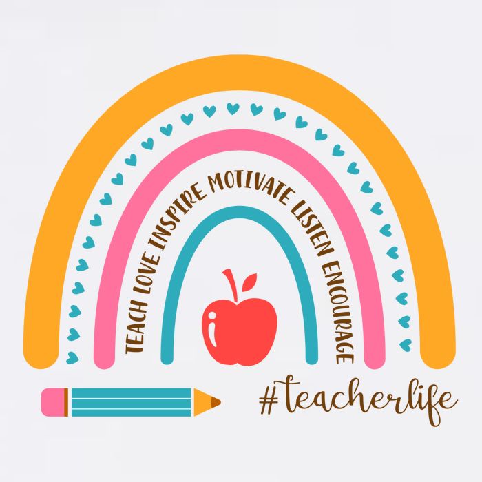 Teacher Life Motivate Rainbow Womens Tank Top