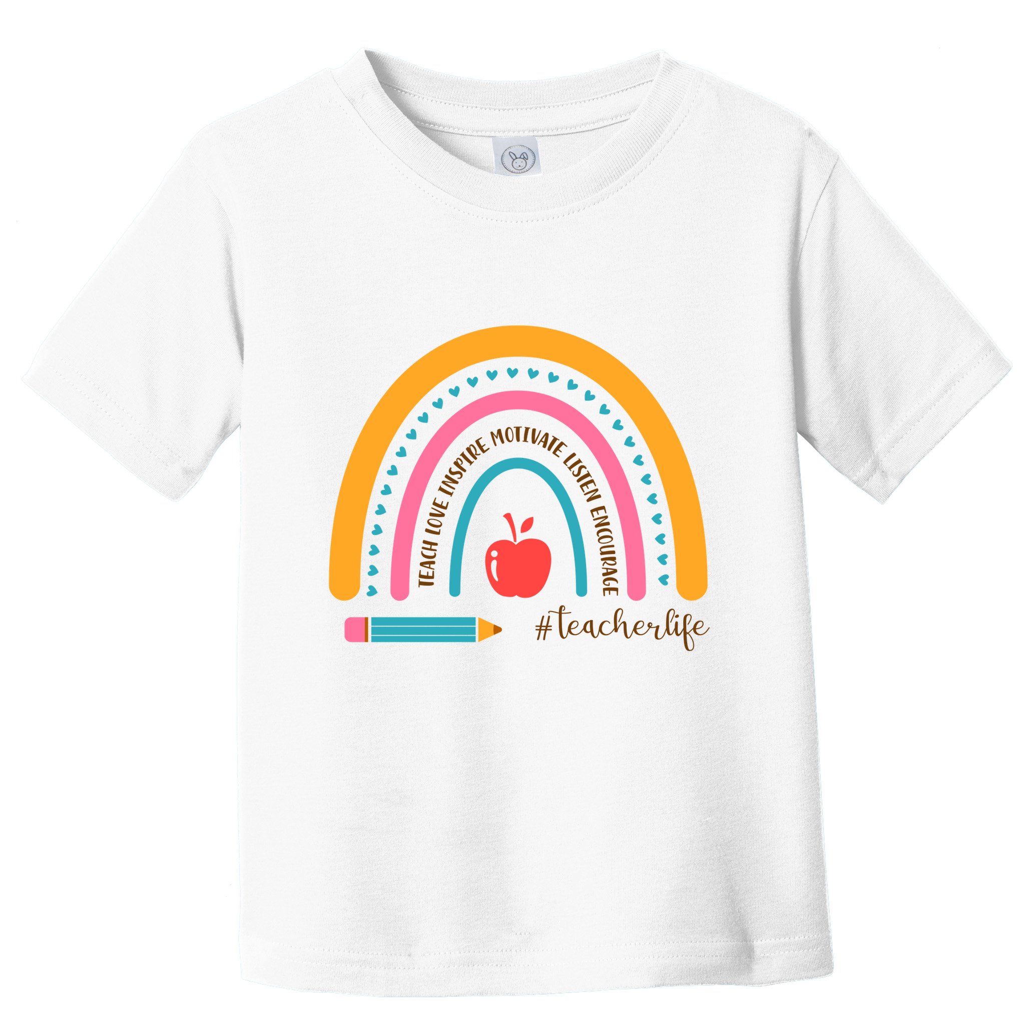 Teacher Life Motivate Rainbow Toddler T-Shirt