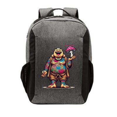 Tattooed Laughing Monk With A Mushroom Vector Backpack