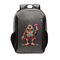 Tattooed Laughing Monk With A Mushroom Vector Backpack
