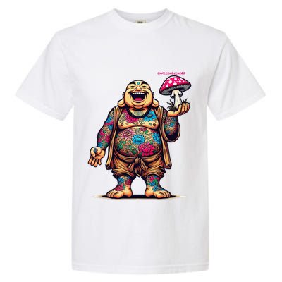 Tattooed Laughing Monk With A Mushroom Garment-Dyed Heavyweight T-Shirt