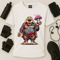 Tattooed Laughing Monk With A Mushroom Performance Shirt