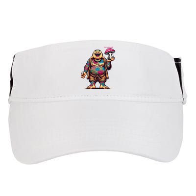 Tattooed Laughing Monk With A Mushroom Adult Drive Performance Visor