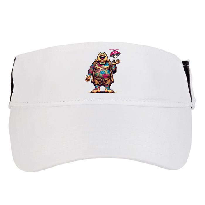 Tattooed Laughing Monk With A Mushroom Adult Drive Performance Visor