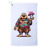 Tattooed Laughing Monk With A Mushroom Golf Towel