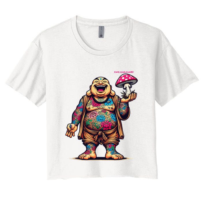 Tattooed Laughing Monk With A Mushroom Crop Top