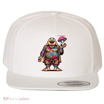 Tattooed Laughing Monk With A Mushroom Wool Snapback Cap
