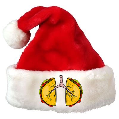 Taco Lungs Mexican Nurse Cinco De Mayo Nursing Fiesta Premium Christmas Santa Hat