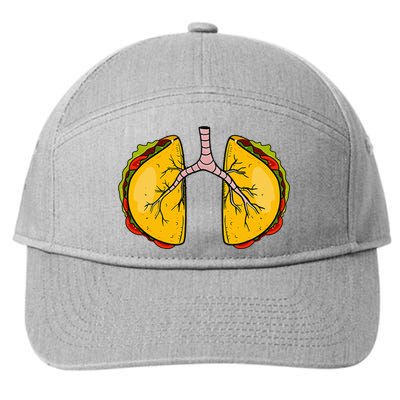 Taco Lungs Mexican Nurse Cinco De Mayo Nursing Fiesta 7-Panel Snapback Hat