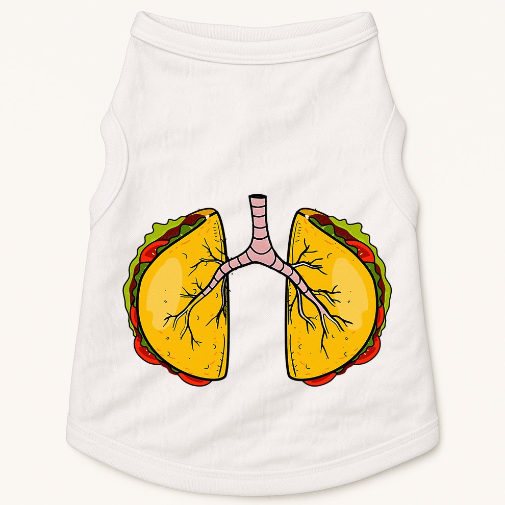 Taco Lungs Mexican Nurse Cinco De Mayo Nursing Fiesta Doggie Tank
