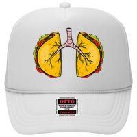 Taco Lungs Mexican Nurse Cinco De Mayo Nursing Fiesta High Crown Mesh Back Trucker Hat