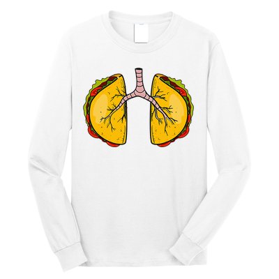 Taco Lungs Mexican Nurse Cinco De Mayo Nursing Fiesta Long Sleeve Shirt