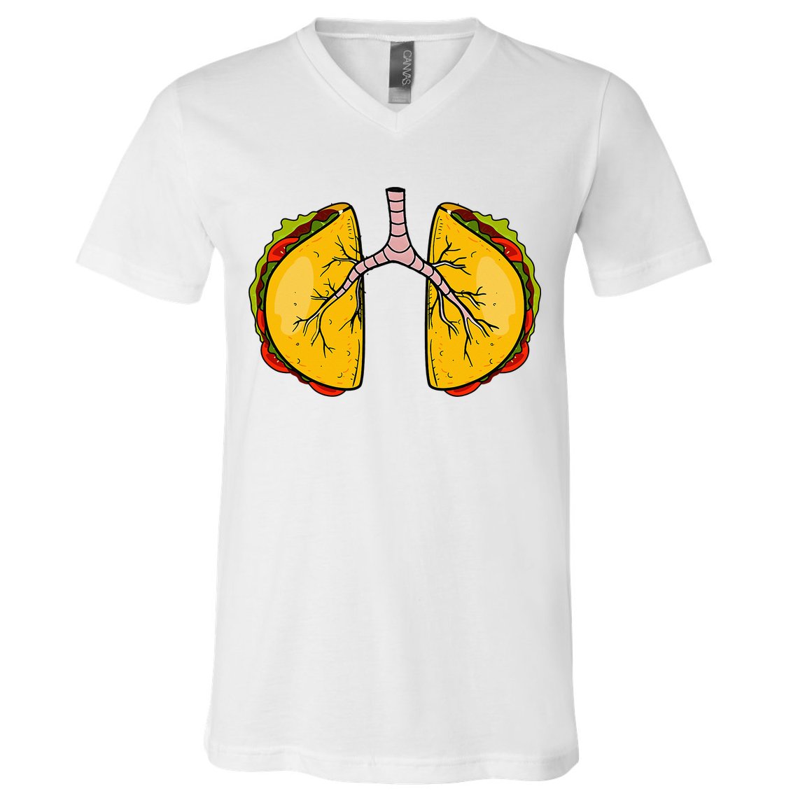 Taco Lungs Mexican Nurse Cinco De Mayo Nursing Fiesta V-Neck T-Shirt
