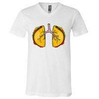 Taco Lungs Mexican Nurse Cinco De Mayo Nursing Fiesta V-Neck T-Shirt