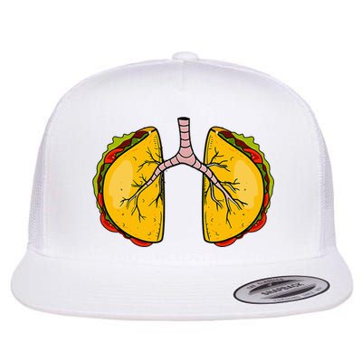 Taco Lungs Mexican Nurse Cinco De Mayo Nursing Fiesta Flat Bill Trucker Hat