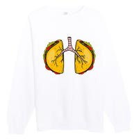 Taco Lungs Mexican Nurse Cinco De Mayo Nursing Fiesta Premium Crewneck Sweatshirt