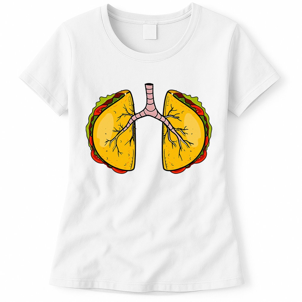 Taco Lungs Mexican Nurse Cinco De Mayo Nursing Fiesta Womens T-Shirt