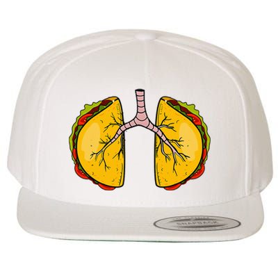 Taco Lungs Mexican Nurse Cinco De Mayo Nursing Fiesta Wool Snapback Cap