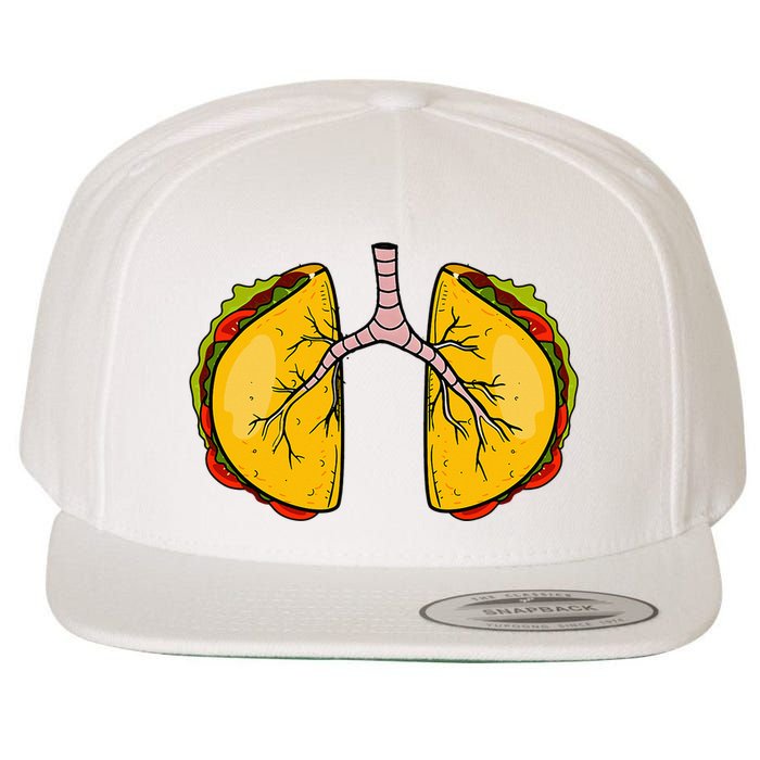 Taco Lungs Mexican Nurse Cinco De Mayo Nursing Fiesta Wool Snapback Cap