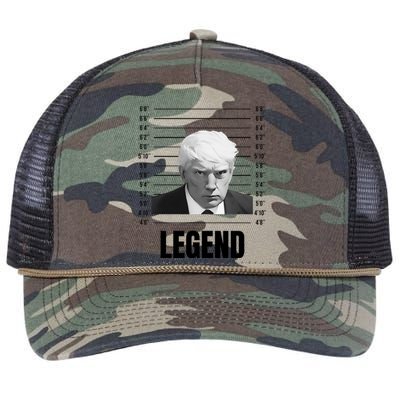 Trump Legend Mugshot Republican Conservative Gift Retro Rope Trucker Hat Cap