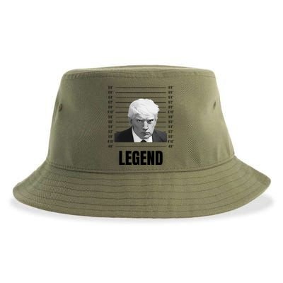 Trump Legend Mugshot Republican Conservative Gift Sustainable Bucket Hat