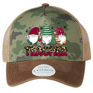 Teacher Leopard Merry Christmas Teacher Gnomes Xmeaningful Giftmas Great Gift Legacy Tie Dye Trucker Hat