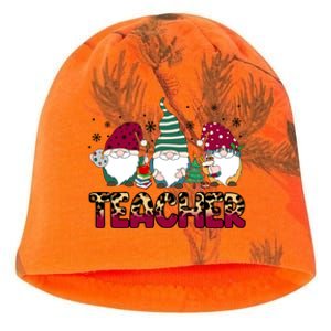 Teacher Leopard Merry Christmas Teacher Gnomes Xmeaningful Giftmas Great Gift Kati - Camo Knit Beanie