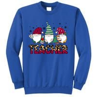 Teacher Leopard Merry Christmas Teacher Gnomes Xmeaningful Giftmas Great Gift Sweatshirt