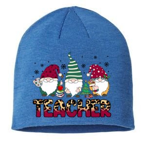 Teacher Leopard Merry Christmas Teacher Gnomes Xmeaningful Giftmas Great Gift Sustainable Beanie