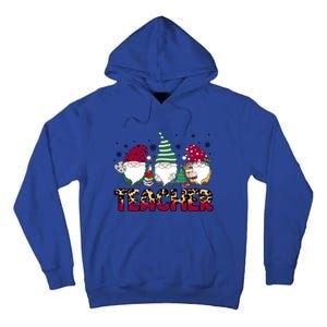 Teacher Leopard Merry Christmas Teacher Gnomes Xmeaningful Giftmas Great Gift Tall Hoodie