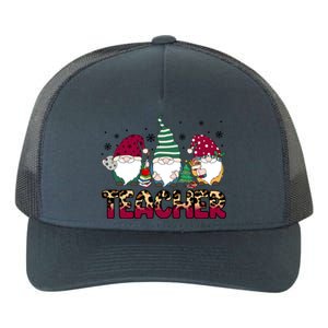 Teacher Leopard Merry Christmas Teacher Gnomes Xmeaningful Giftmas Great Gift Yupoong Adult 5-Panel Trucker Hat