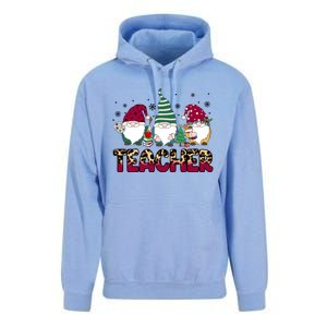 Teacher Leopard Merry Christmas Teacher Gnomes Xmeaningful Giftmas Great Gift Unisex Surf Hoodie