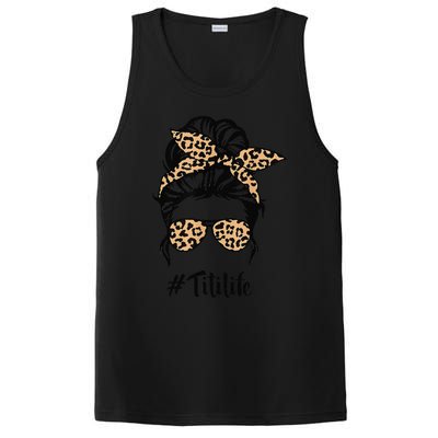 Titi Life Messy Bun Hair Bandana Leopard Print Mother's Day PosiCharge Competitor Tank