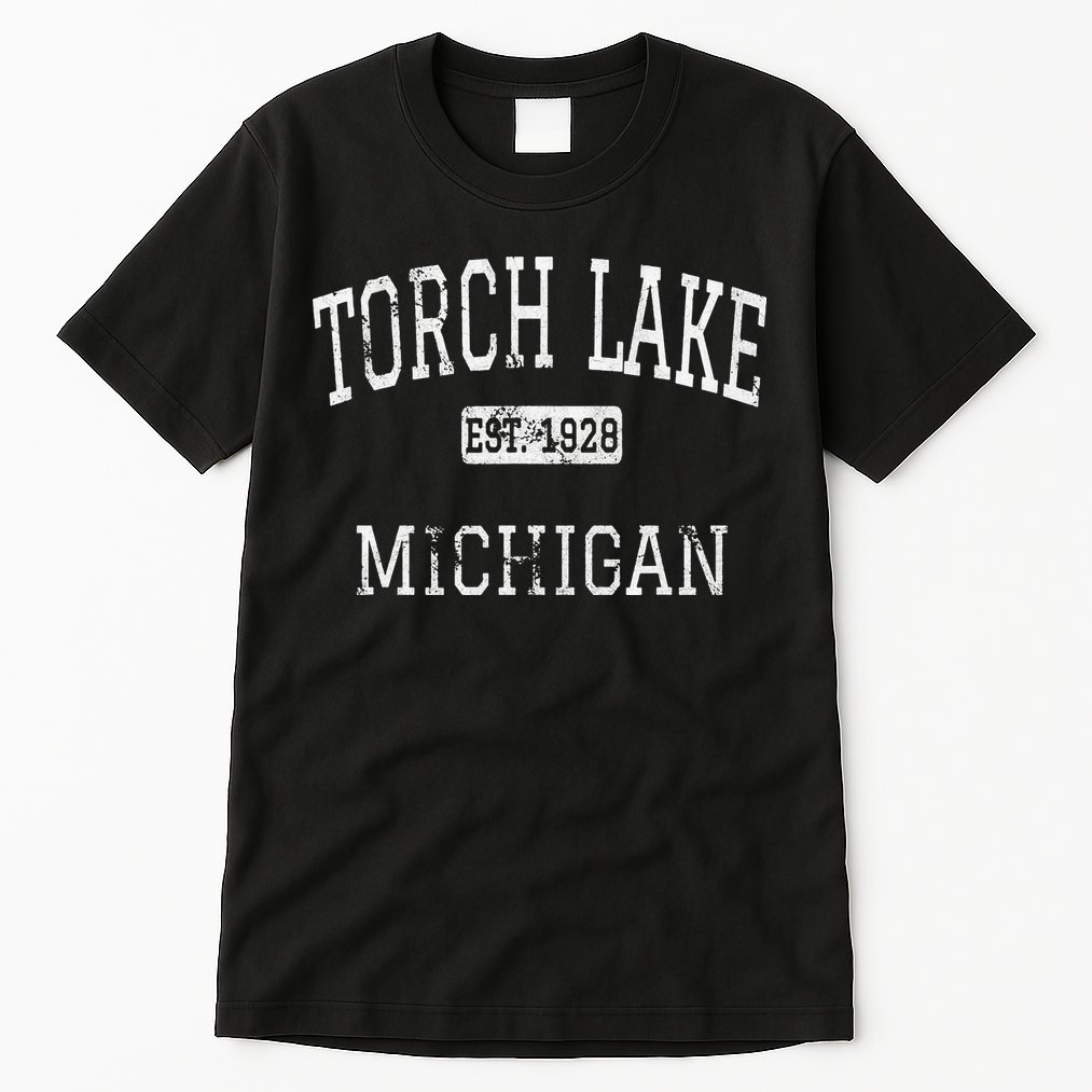 Torch Lake Michigan Antrim County MI Vintage Tall T-Shirt