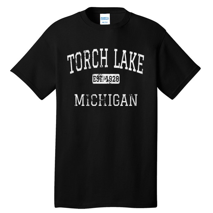 Torch Lake Michigan Antrim County MI Vintage Tall T-Shirt