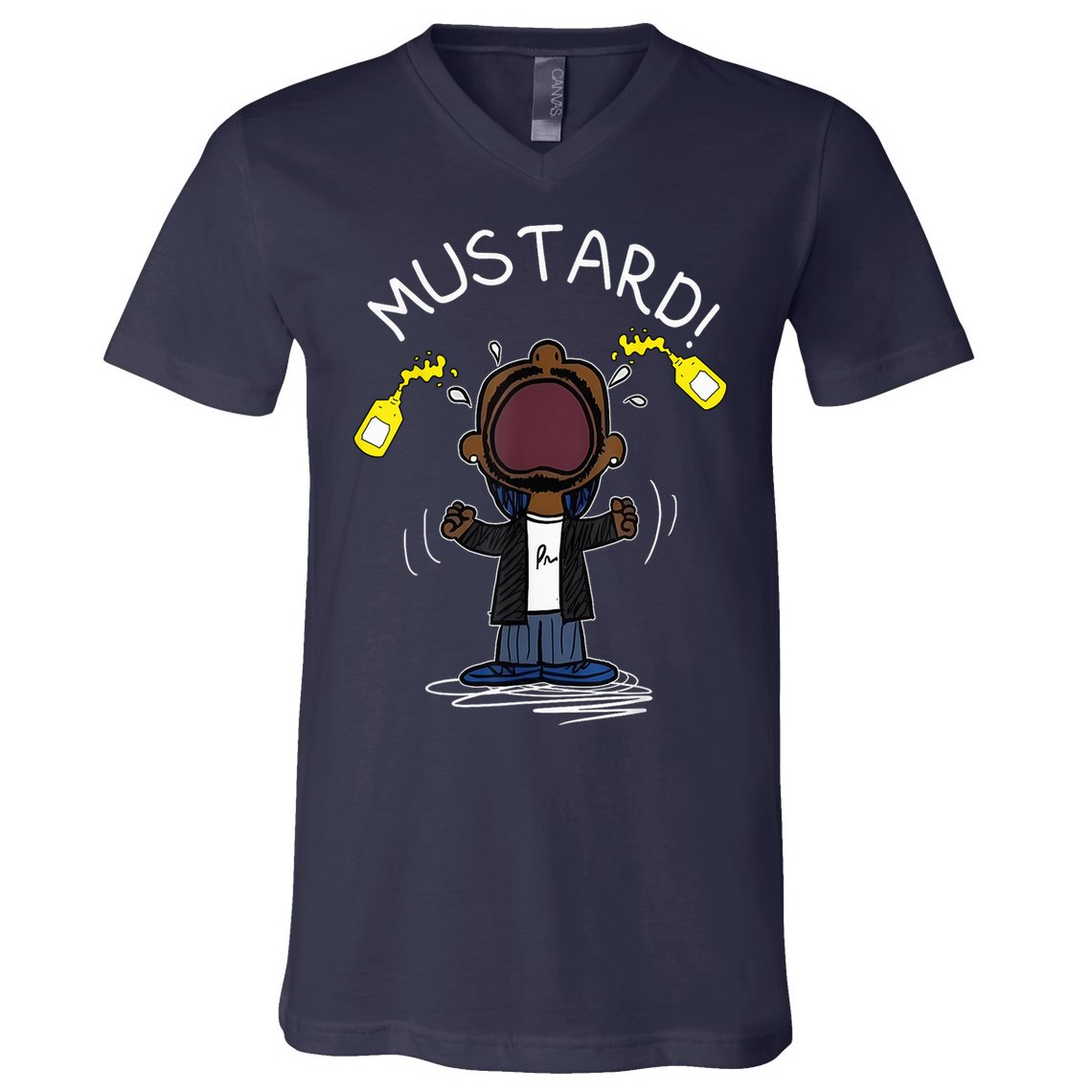 Trendy Lamar Mustard Funny V-Neck T-Shirt