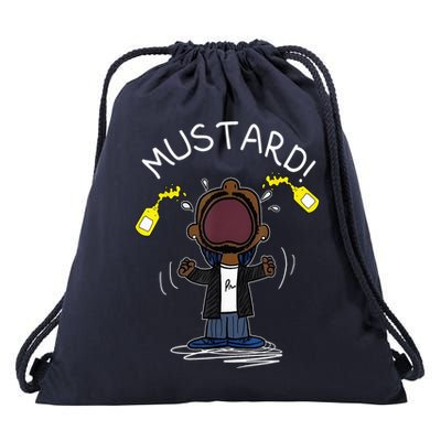 Trendy Lamar Mustard Funny Drawstring Bag
