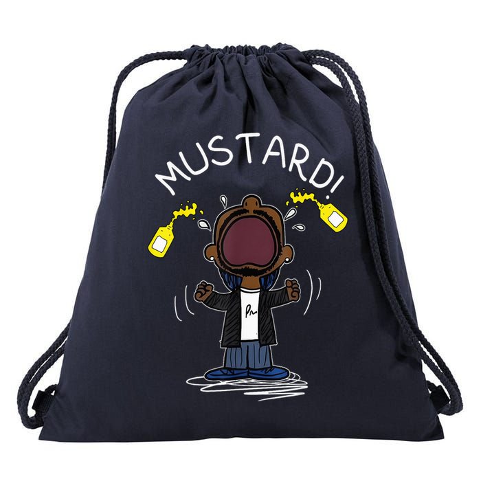 Trendy Lamar Mustard Funny Drawstring Bag
