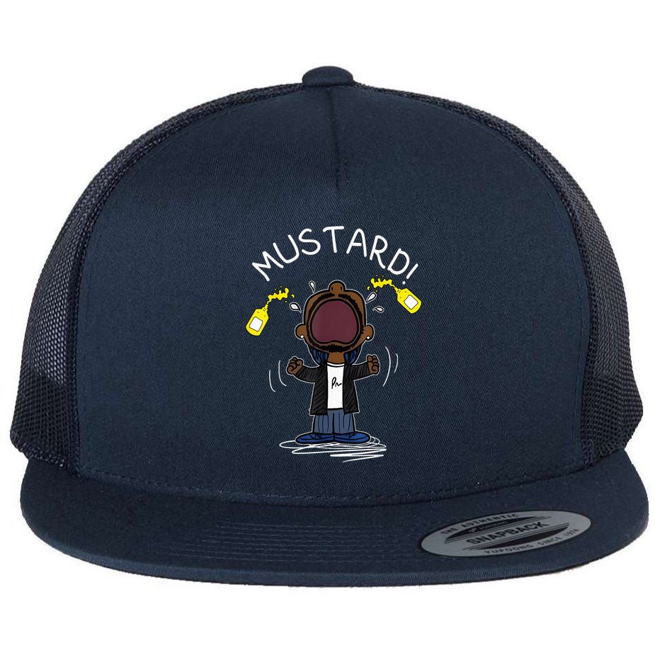 Trendy Lamar Mustard Funny Flat Bill Trucker Hat