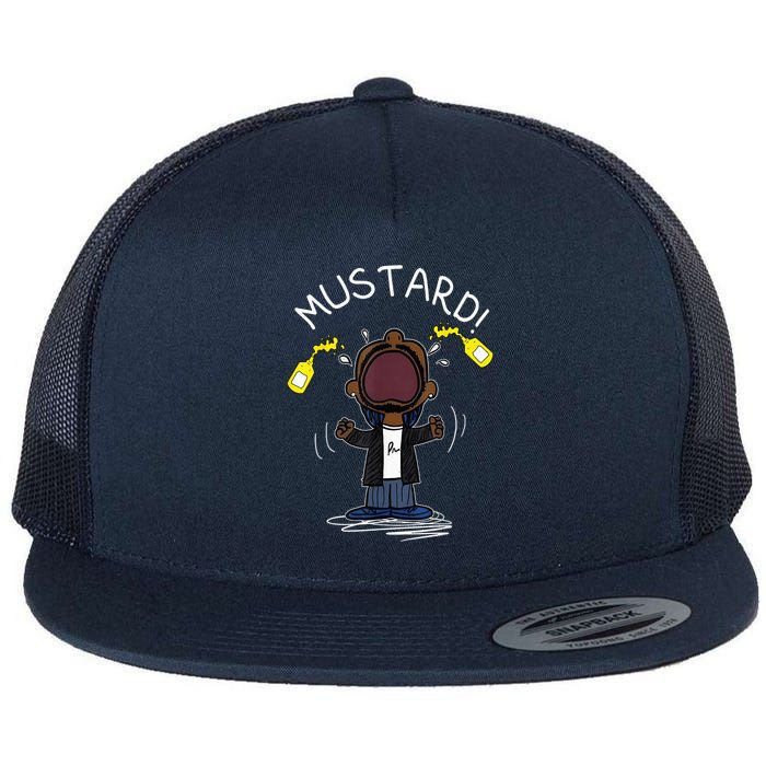 Trendy Lamar Mustard Funny Flat Bill Trucker Hat