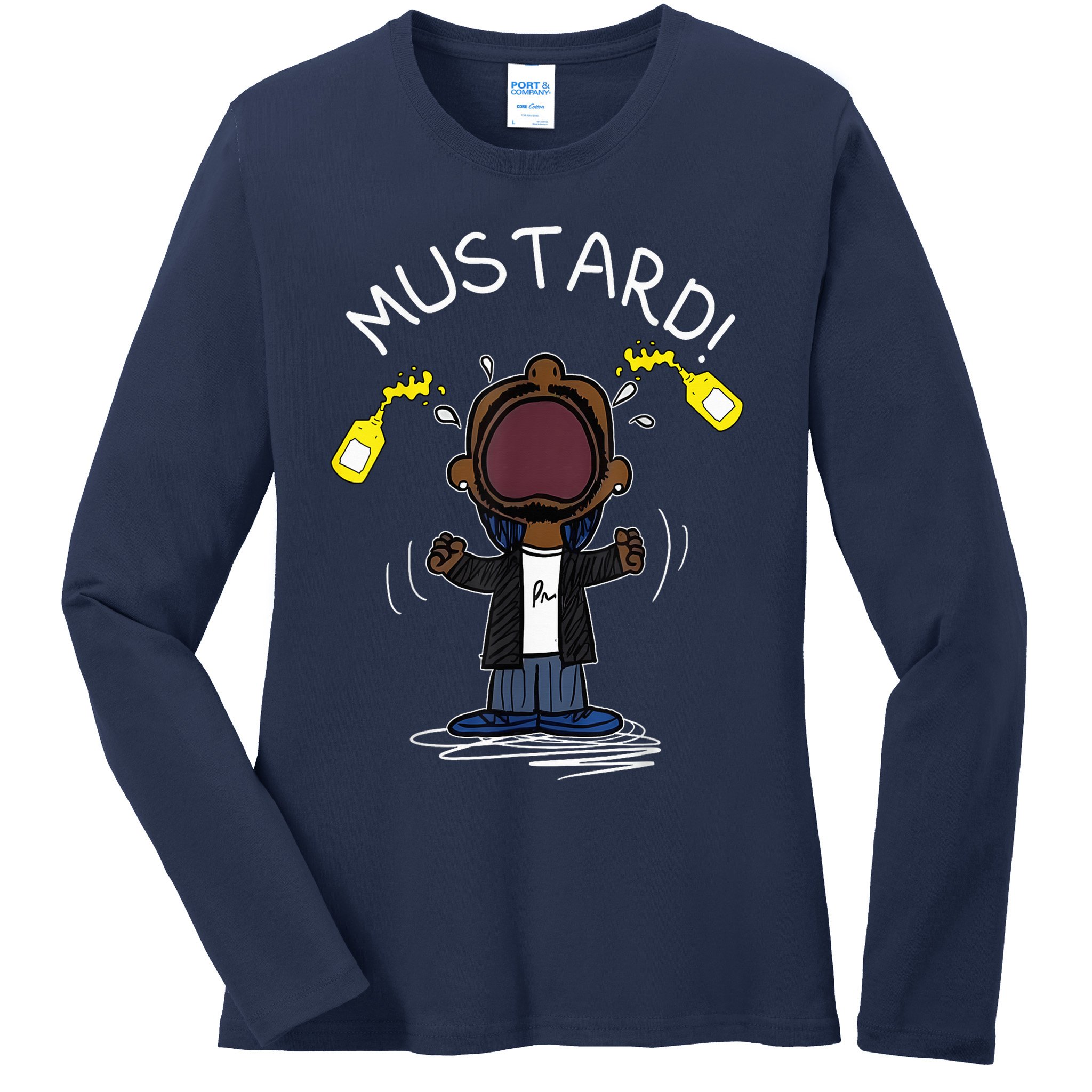 Trendy Lamar Mustard Funny Ladies Long Sleeve Shirt