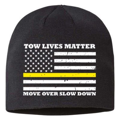 Tow Lives Matter Move Over Slow Down Sustainable Beanie