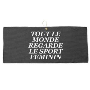 Tout Le Monde Regarde Le Sport Feminin Large Microfiber Waffle Golf Towel