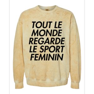 Tout Le Monde Regarde Le Sport Feminin Colorblast Crewneck Sweatshirt