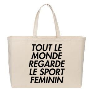 Tout Le Monde Regarde Le Sport Feminin Cotton Canvas Jumbo Tote