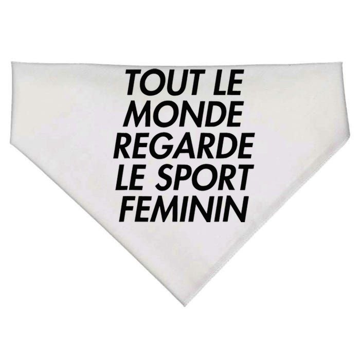 Tout Le Monde Regarde Le Sport Feminin USA-Made Doggie Bandana