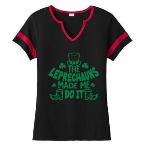 The Leprechauns Made Me Do It Ladies Halftime Notch Neck Tee