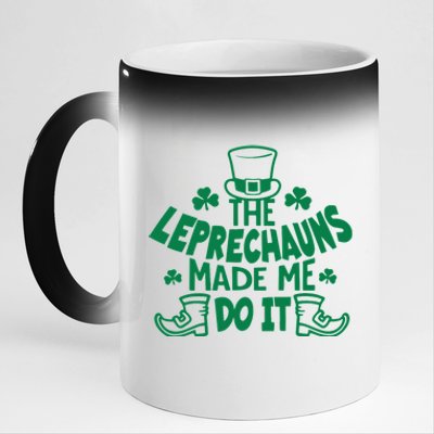 The Leprechauns Made Me Do It 11oz Black Color Changing Mug