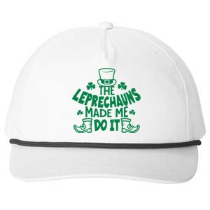 The Leprechauns Made Me Do It Snapback Five-Panel Rope Hat