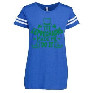 The Leprechauns Made Me Do It Enza Ladies Jersey Football T-Shirt